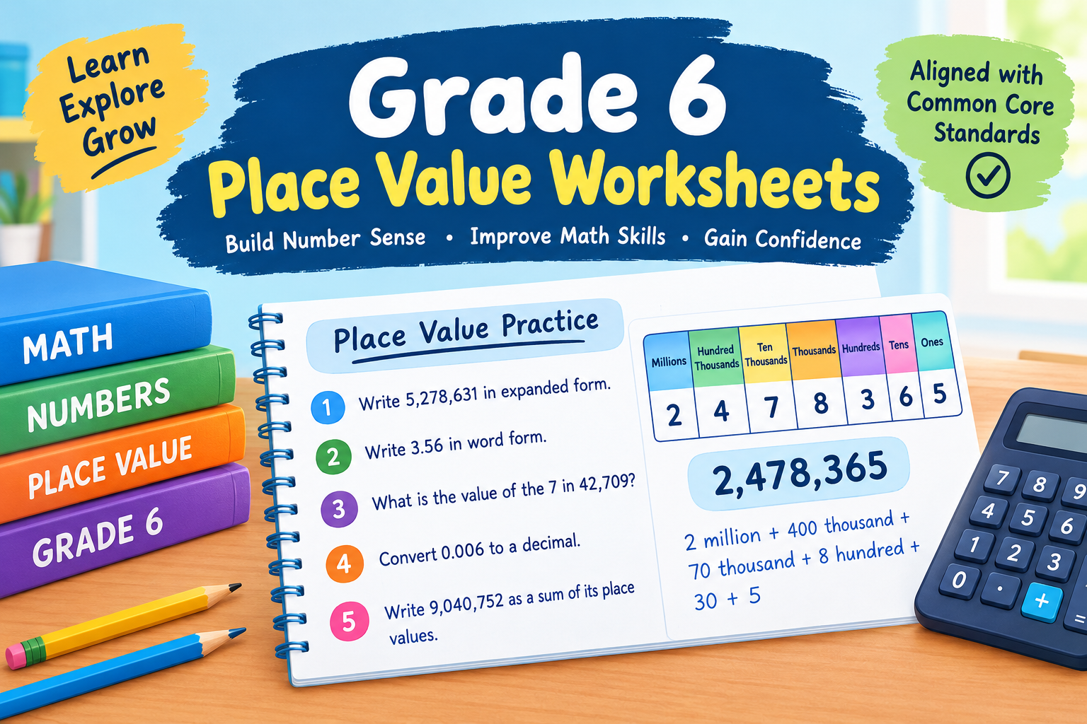 Grade 6 Place Value Worksheets